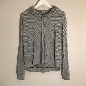 John Galt OS Black/White Striped Light Hoodie